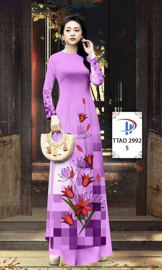 Vải Áo Dài Hoa In 3D AD TTAD2992 65